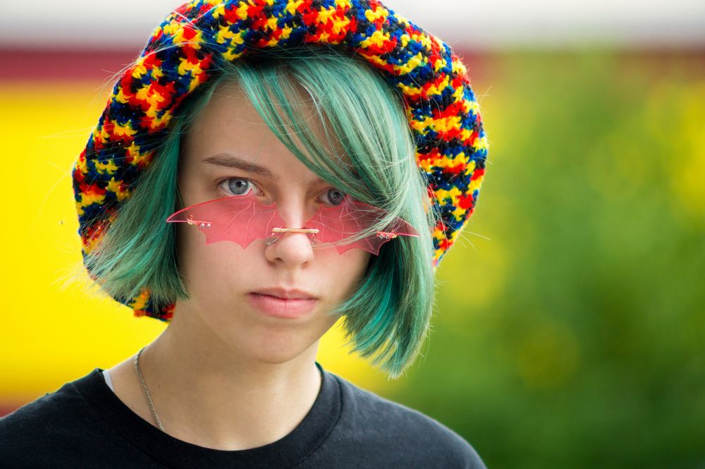 Цветная шляпка