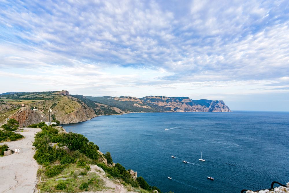 Вид с батареи Драпушко на Балаклавскую бухту.