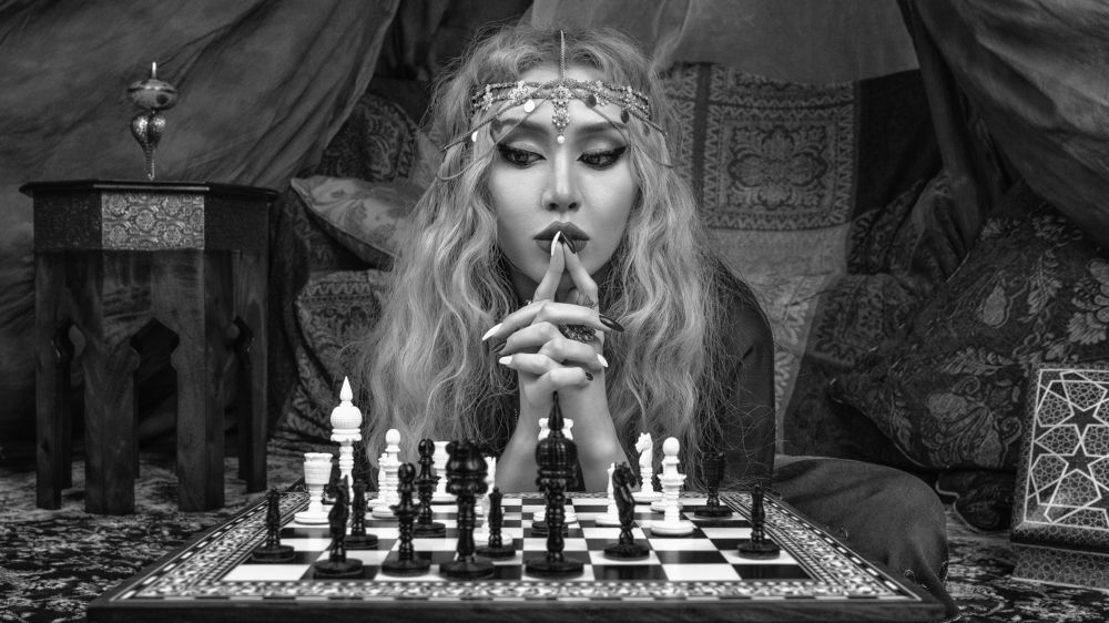 Oriental chess player