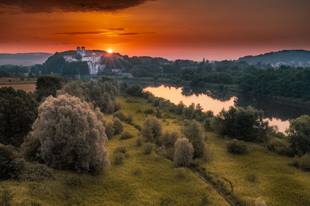 Sunrise over Tyniec Monastery