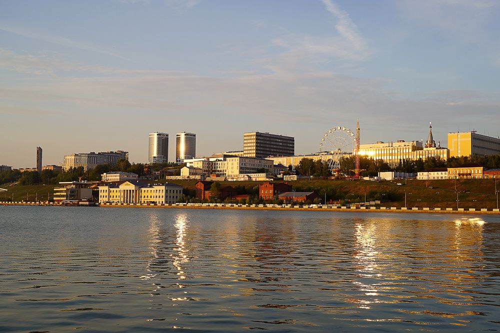 Город на закате