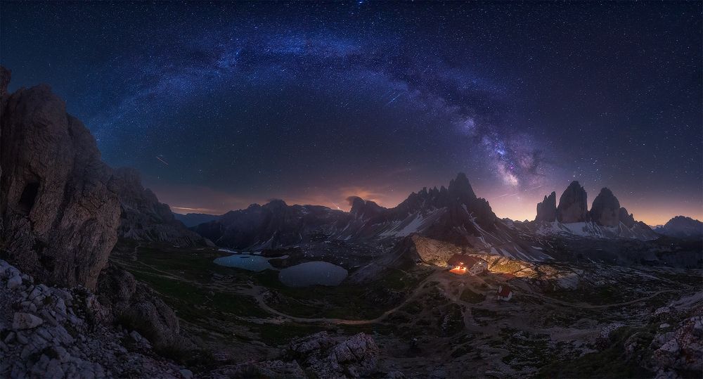 Night in the mountain