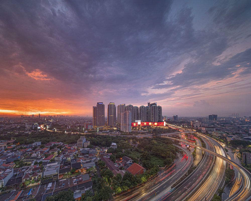 Sunset view at west Jakarta