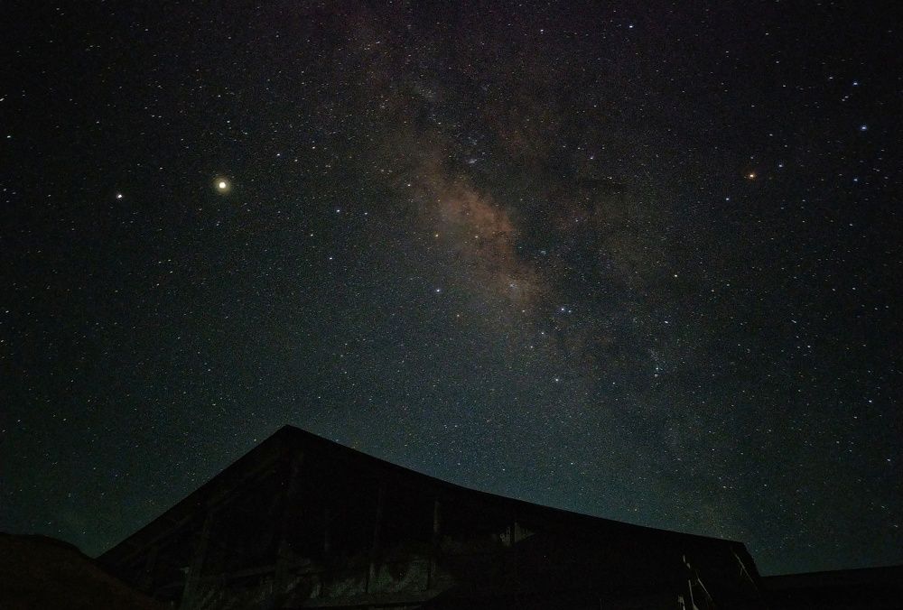 The night sky was rough