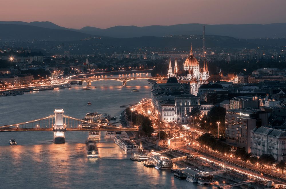 Sunset in Budapest