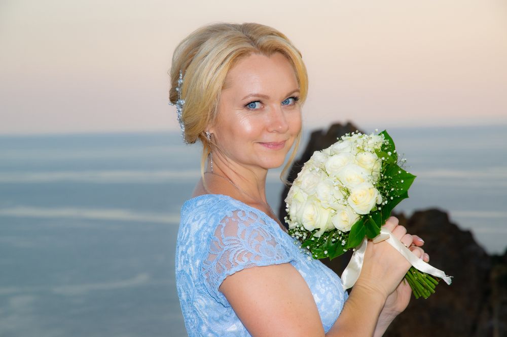 Екатерина с цветами