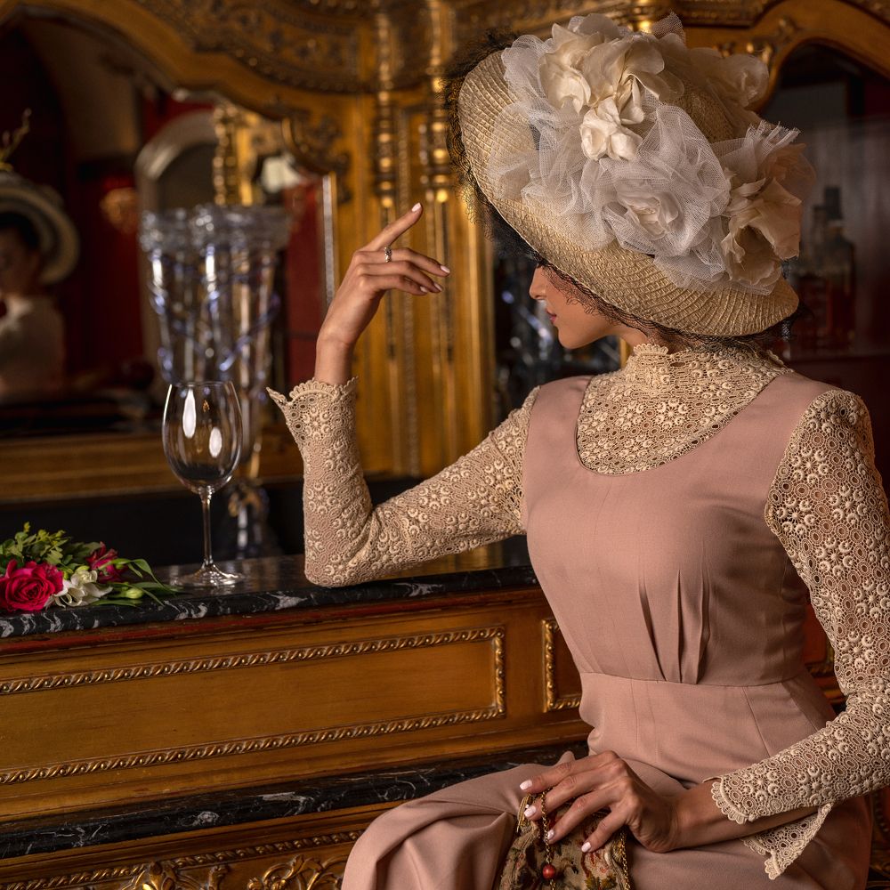 The lonely girl at the bar.