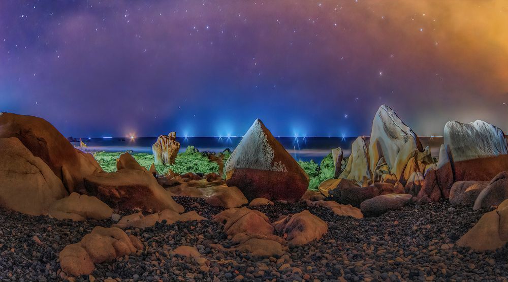 NIGHT STARS AT COLOR SEVEN ROCKS