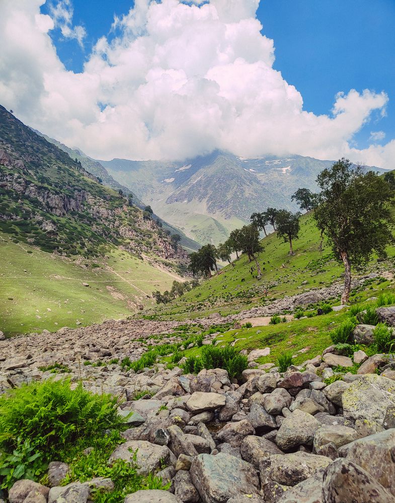 Far from home between the mountains