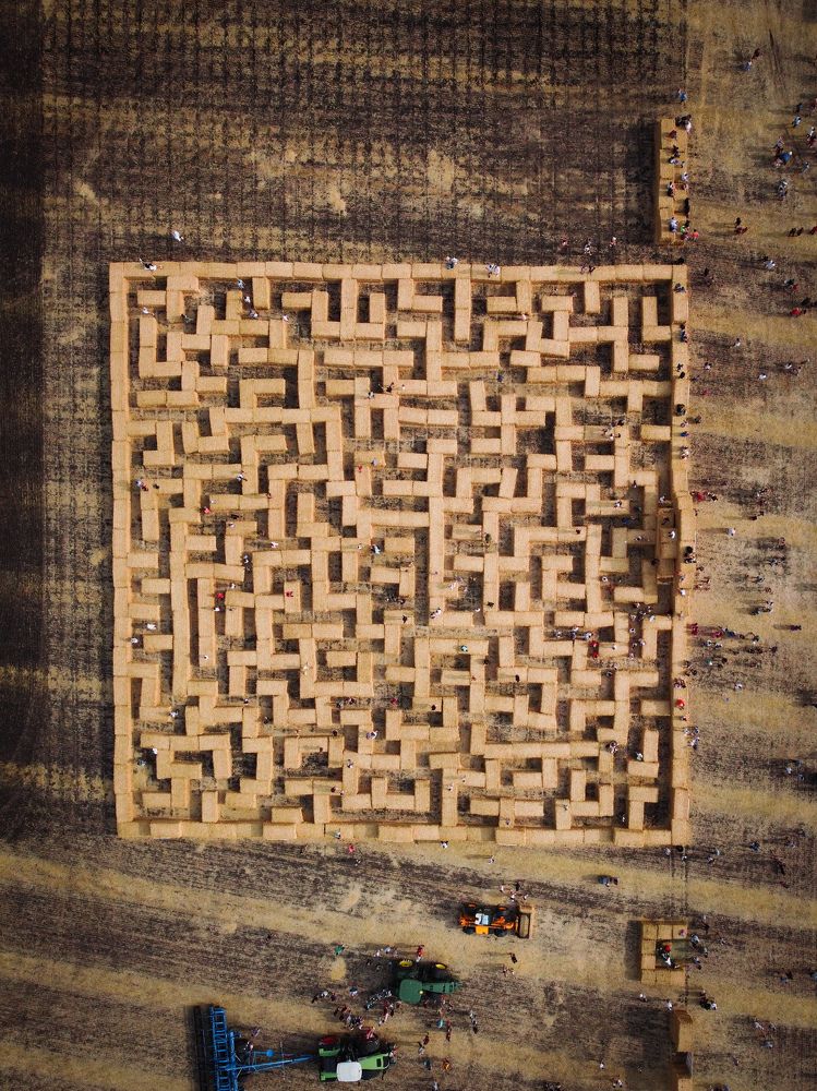 Лабиринт из сена