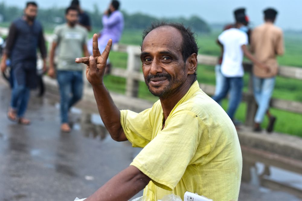 Poor street seller street food