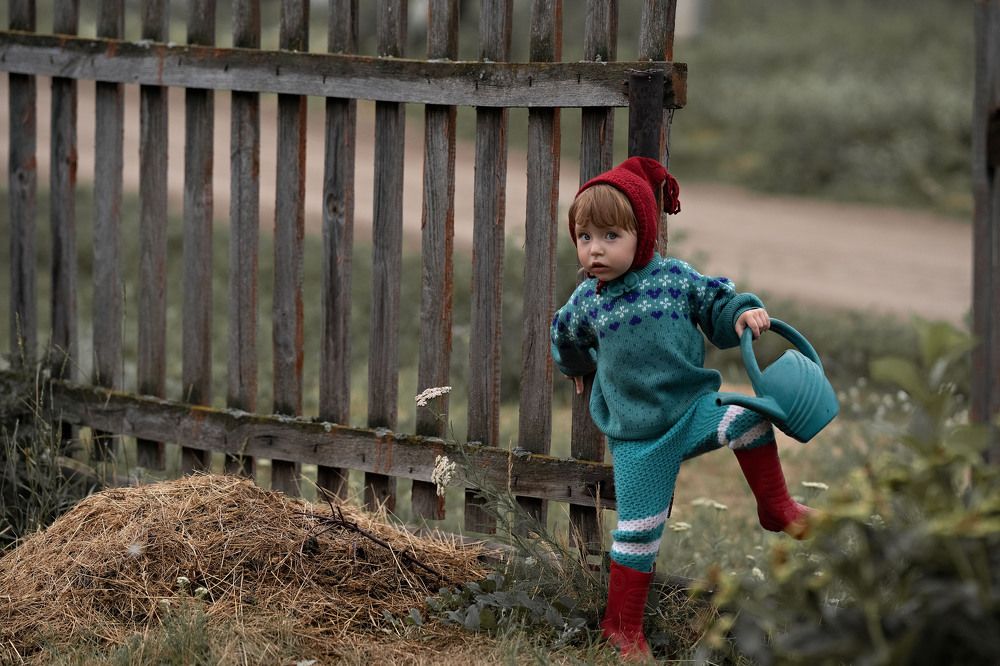 Поливка огорода.