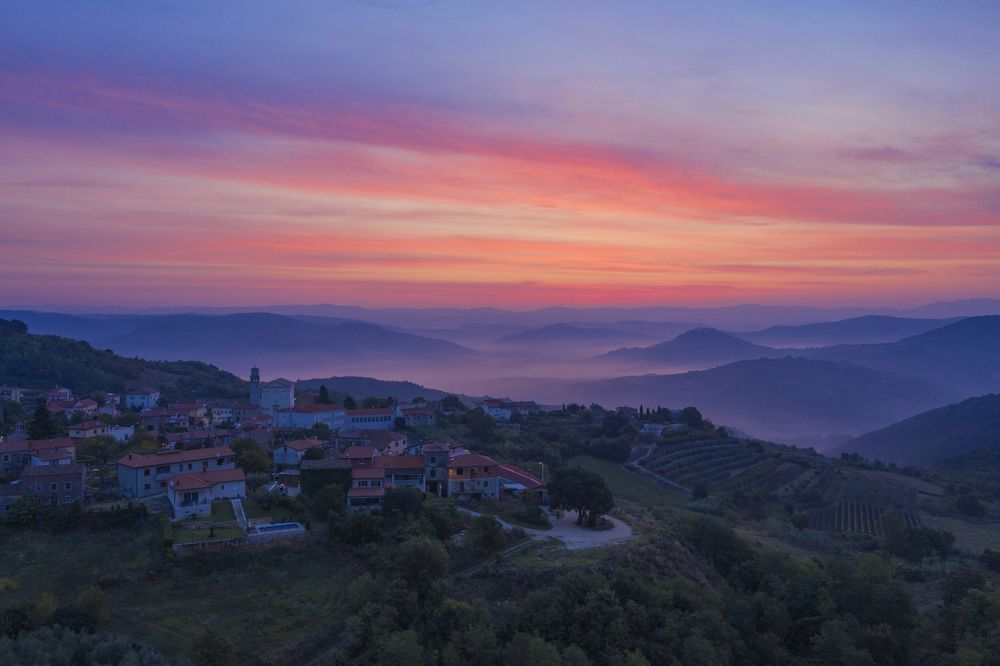 Sunrise in the mountains.