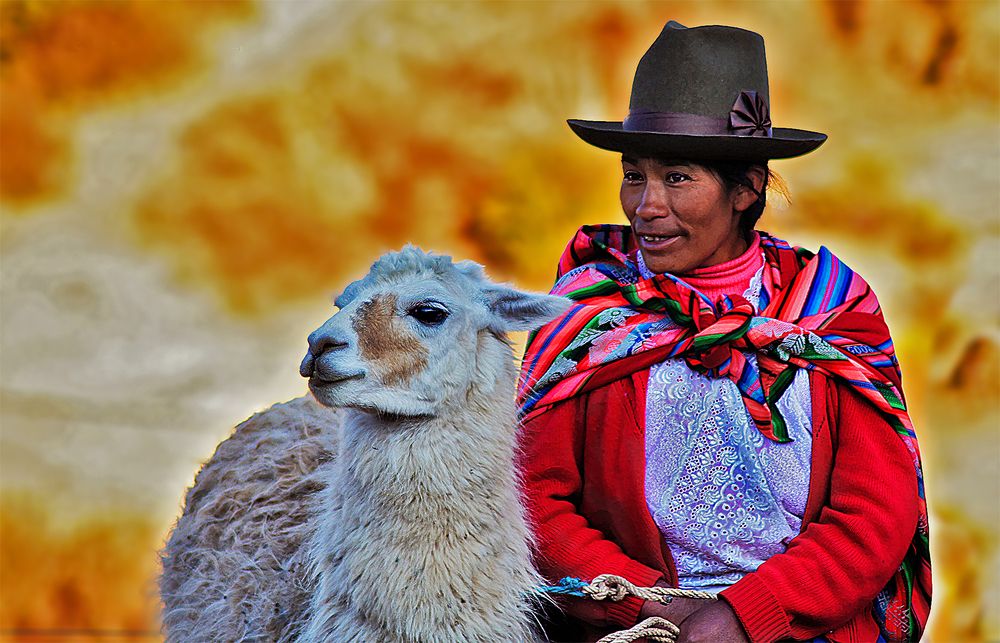 Señora con su mascota