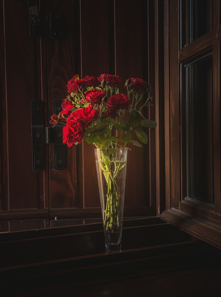 Still Life with Red Roses