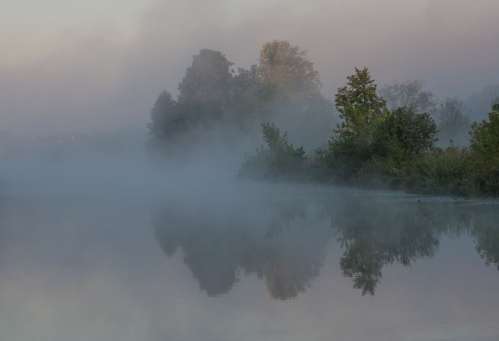 Туман на Малой Кокшаге.