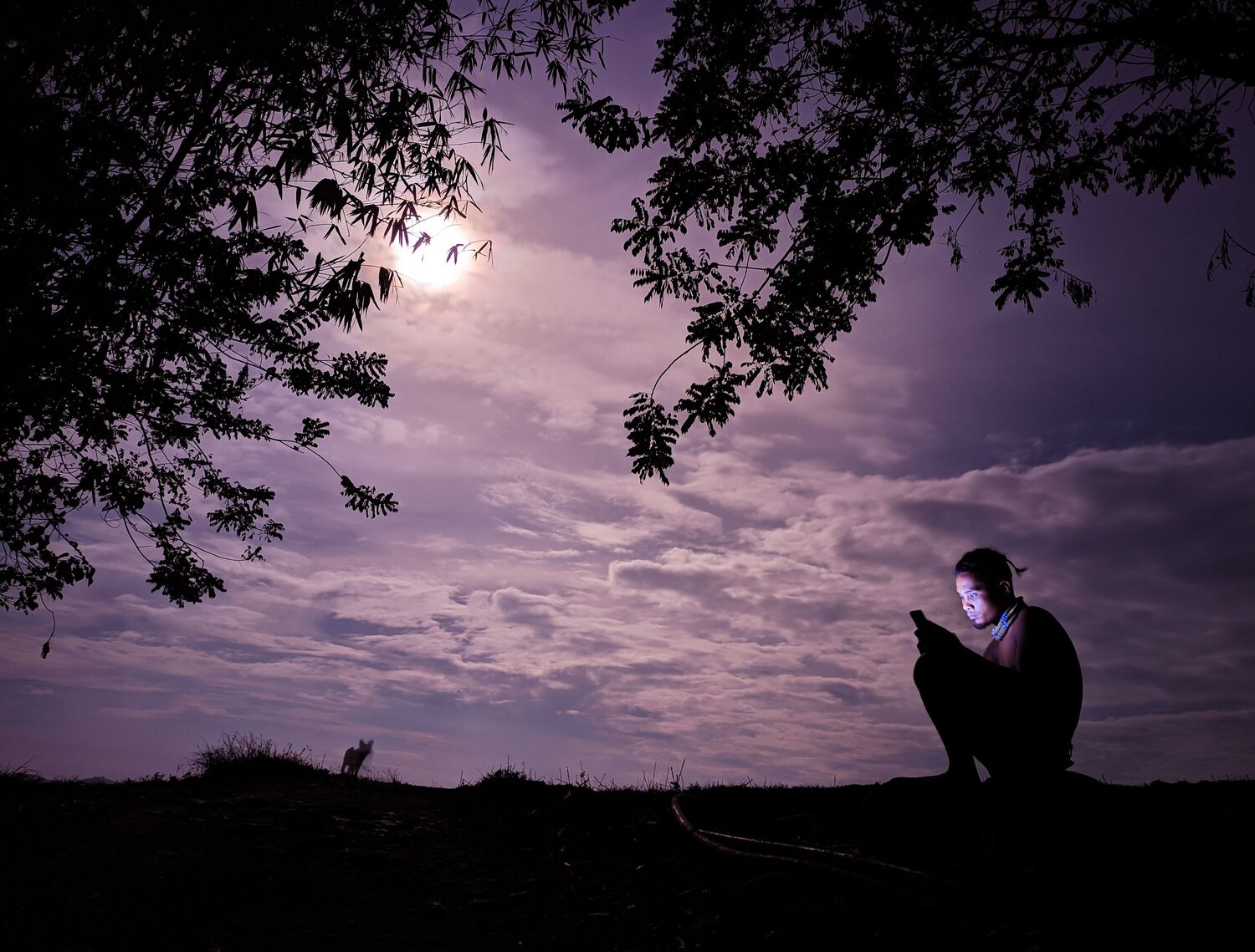 The man under the moon
