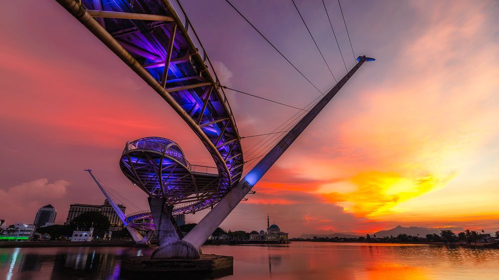 Sunset at darul Hana bridge