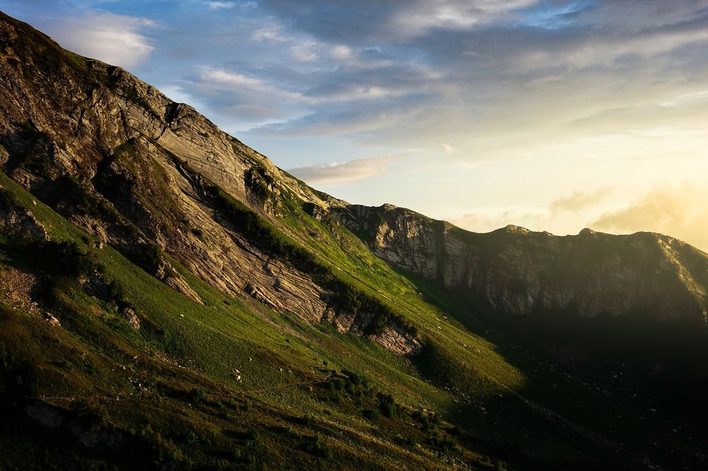 Sunset in the mountains