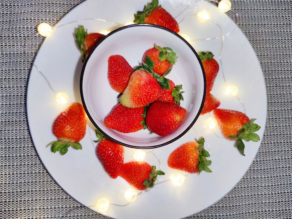 Strawberries in plate