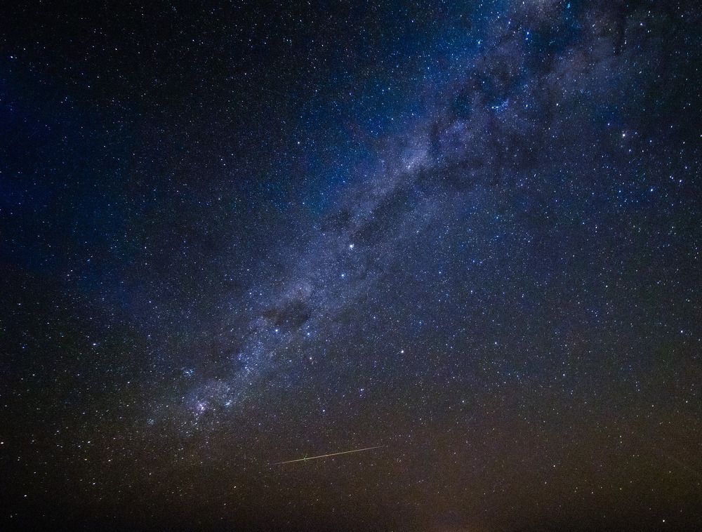 Milky Way with a Shooting Star