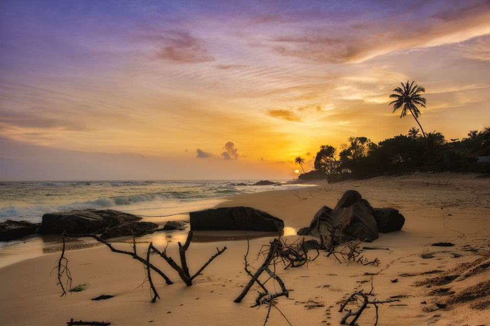 Colorful calm evening