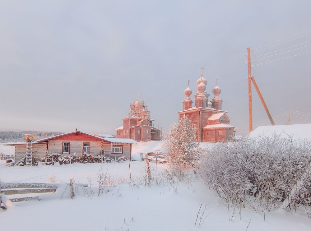 Рассвет. Ворзогоры. Русский Север