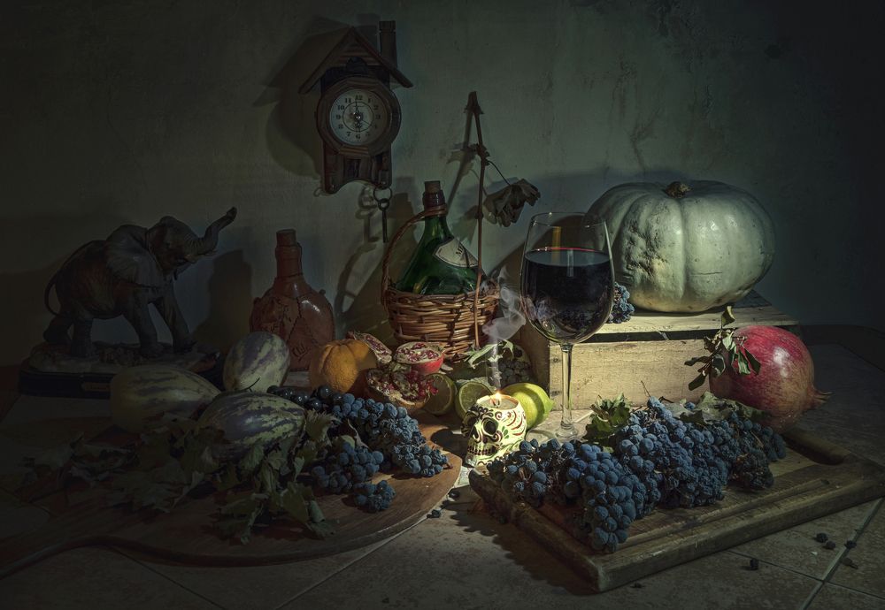 Granadas en bodega chilena