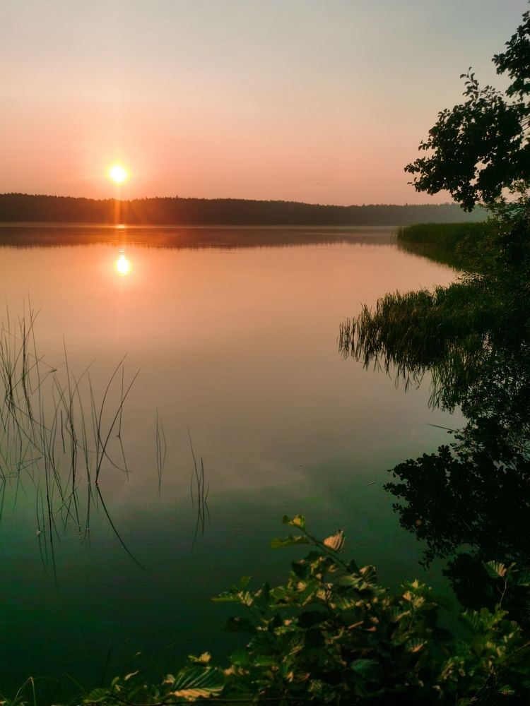 Sunrise on the Lyahovichy Lake
