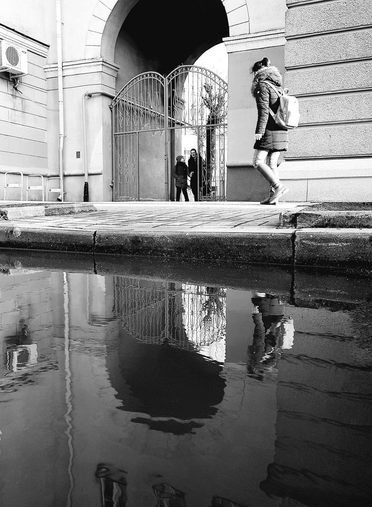 Мокрые улицы маленького города