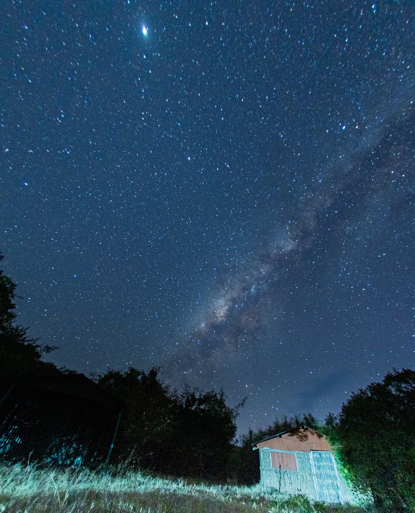 Jupiter and the milky way