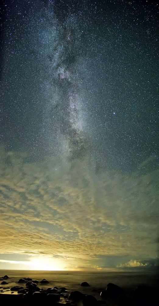 Milky way over Baltic Sea