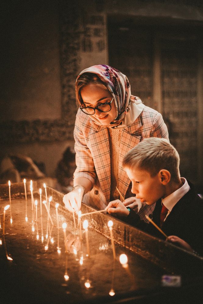 На крещении