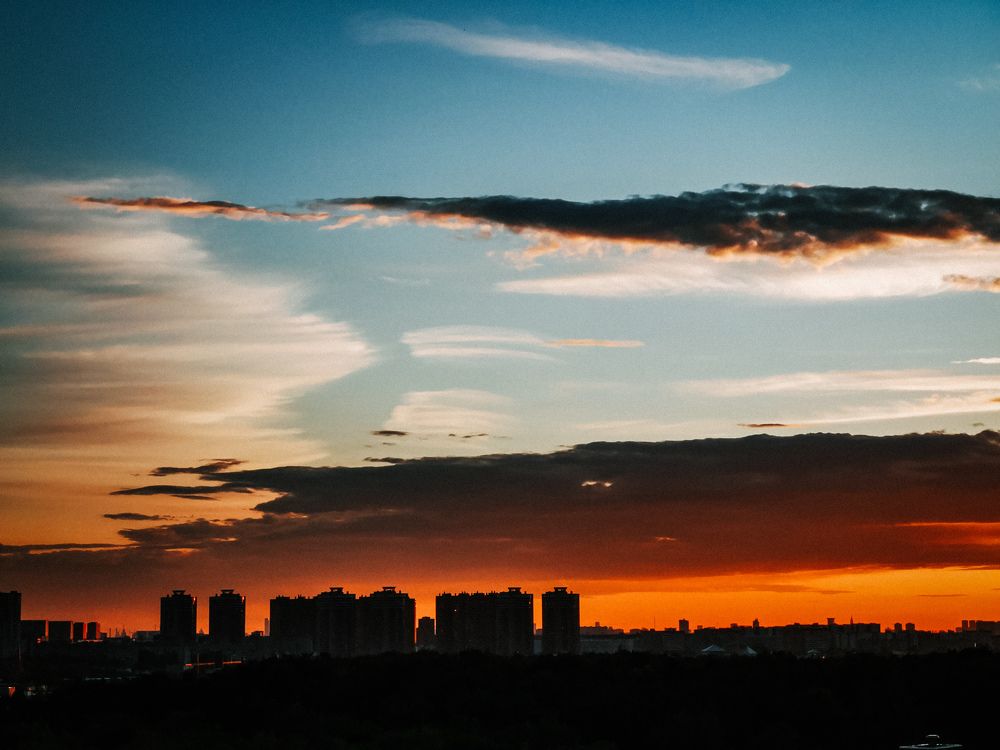 Огненный закат...