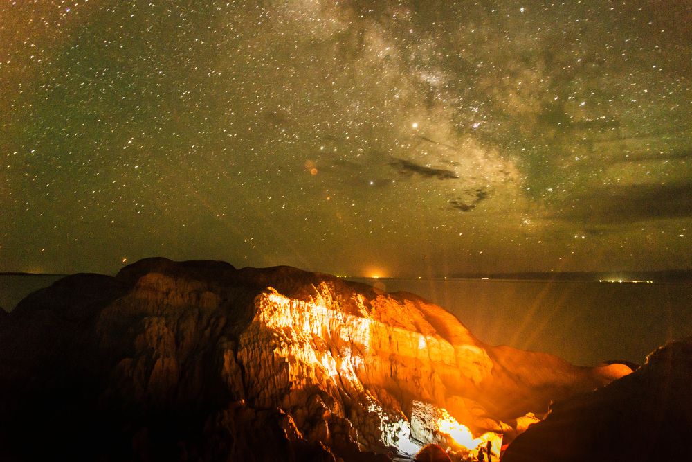 Звездное небо над  озером Зайсан