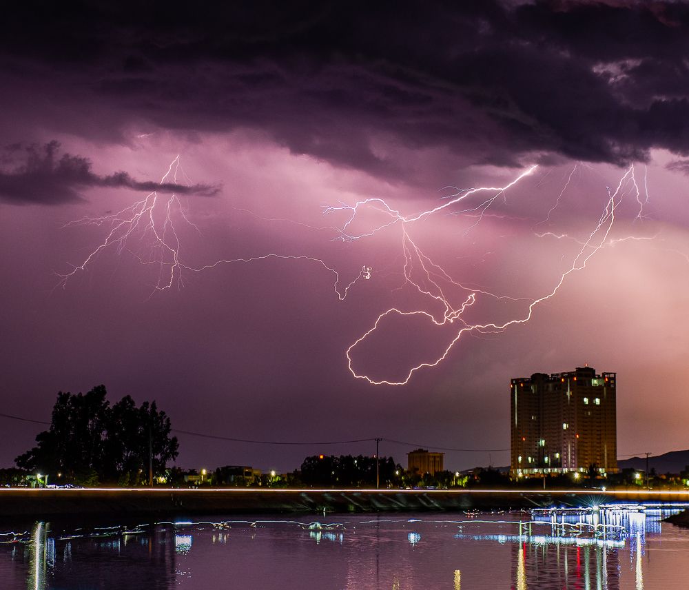 Lightning in the night