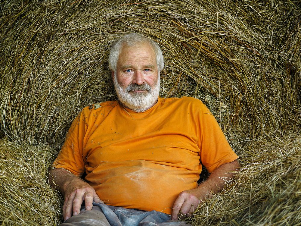 На сеновале.