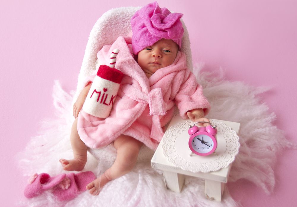 Cute newborn baby girl