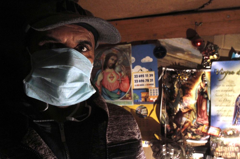 Retrato a David en campamento Quinta Normal