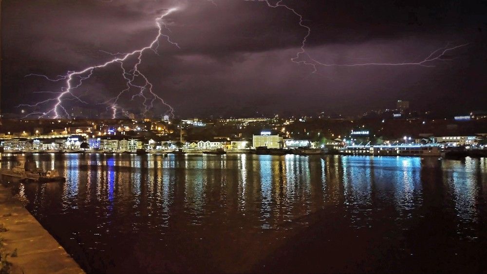 Stormy weather over the city