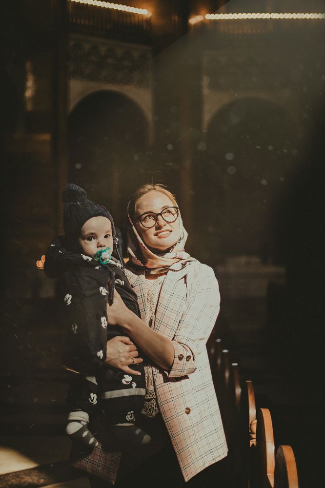 На крещении