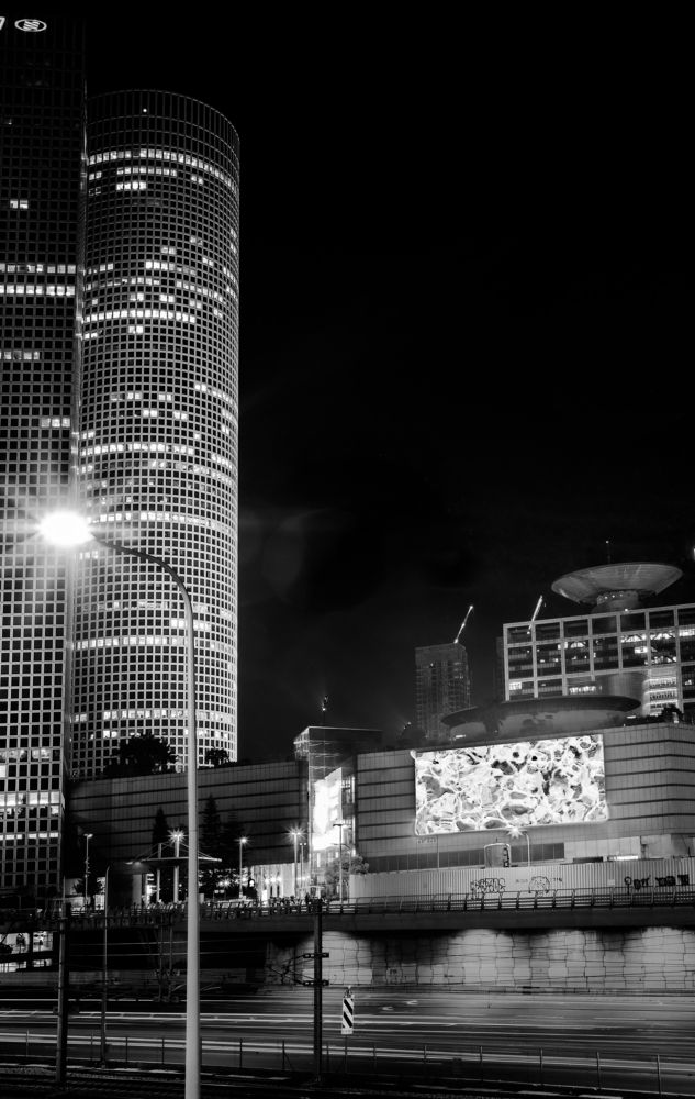 The Azrieli Towers in the Night Time.