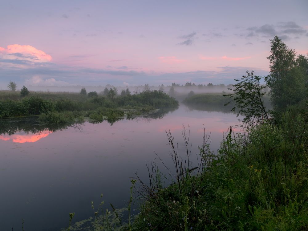 Туман растворяет горизонт