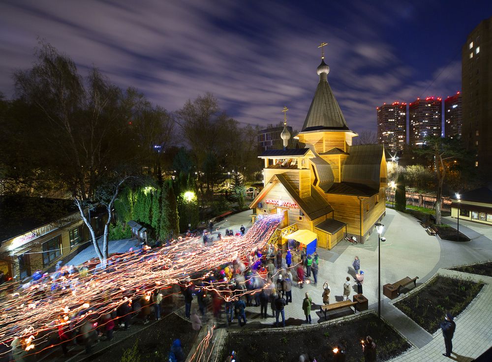 Пасха. Храм у Соломенной сторожки.