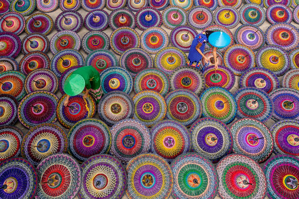 Myanmar Traditional Umbrellas