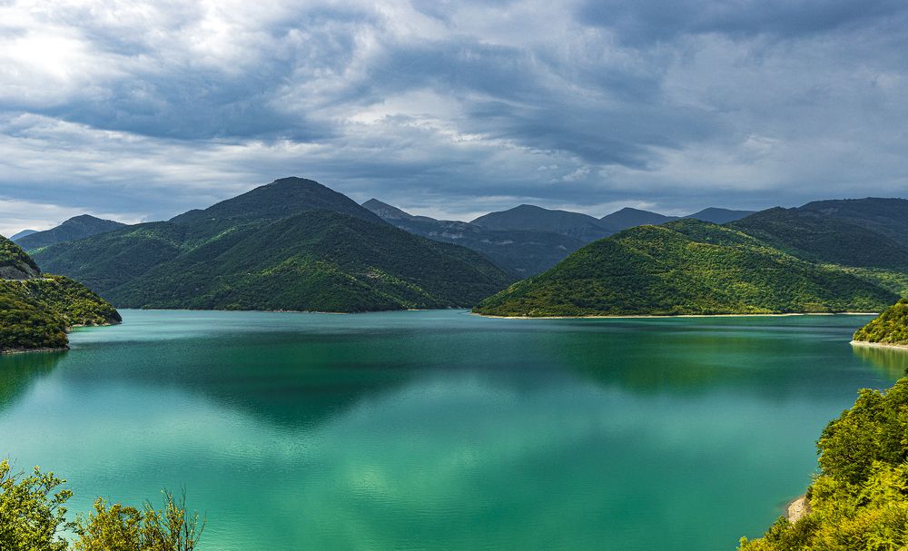 Жинвальское водохранилище Zhinvali reservoi