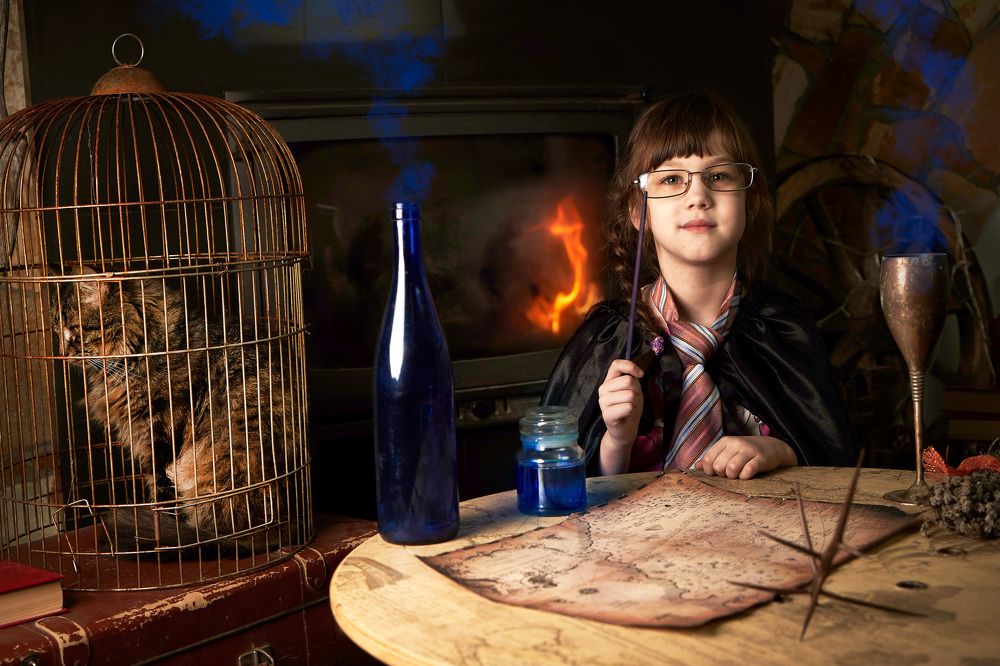 Девочка с волшебной палочкой по мотивам Гарри Поттера