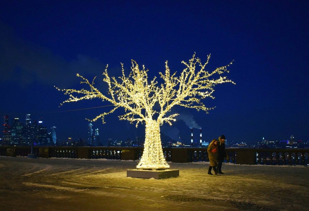 Морозный вечер.