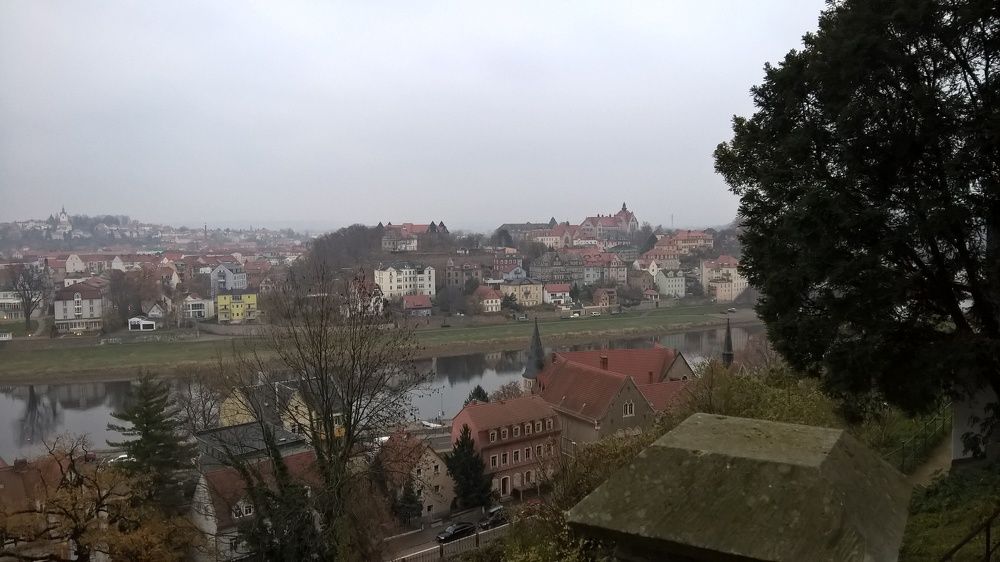 Майсен. Ноябрь, вид на Эльбу