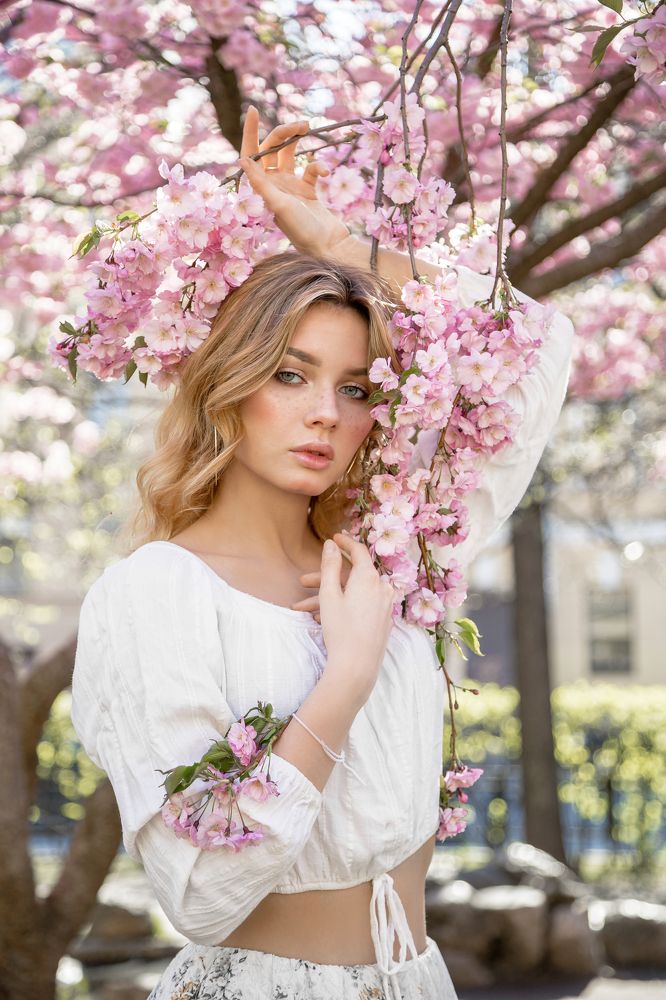 Девушка и сакура